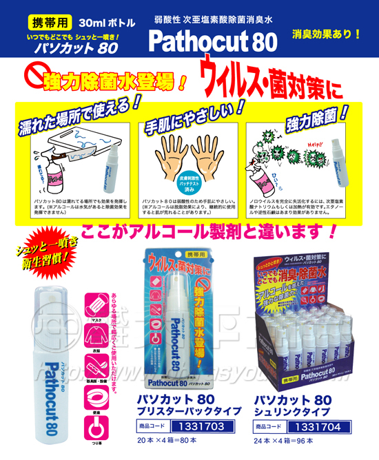 強力除菌水　パソカット80