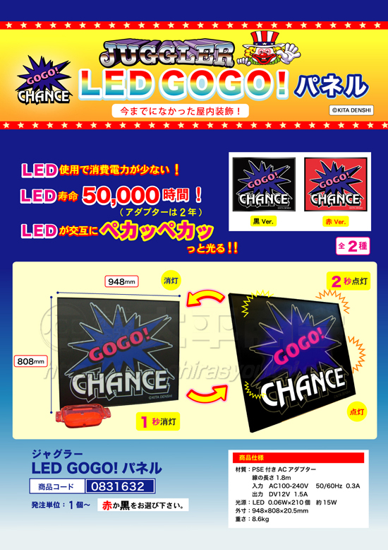ジャグラー　LED GOGO! パネル