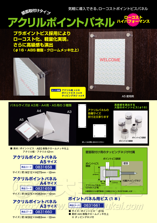 アクリルポイントパネル